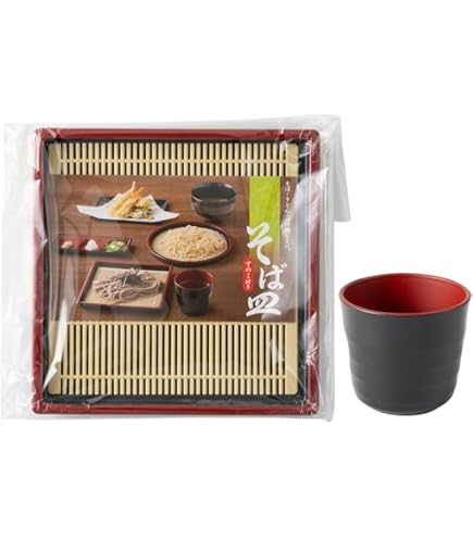 Amazon｜J-kitchens そば 器 ざるそば 5個セット 萬葉重(底板付)黒天