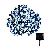 RPGT ソーラー LEDイルミネーションライト 13m 100LED 桜の花 ソーラーライトストリング USB充電式 防水 8ライトモード ソーラー充電式 さくらタイプ クリスマスガーデン装飾ライト