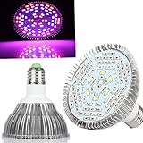 Morsen 50W LED植物育成バルブライト 室内用 屋内 ガーデン 温室フラワー 水耕栽培 水生盆栽システム フルスペクトル 口金E27植物成長促進用ランプ
