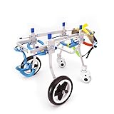 犬用車椅子 犬用歩行器 ペット車椅子 歩行補助 犬用カート 調整可能な犬用車椅子、大型、小型小型ペット、猫と犬、後肢リハビリテーション用ウォーキングカート の4輪 (Size : M)