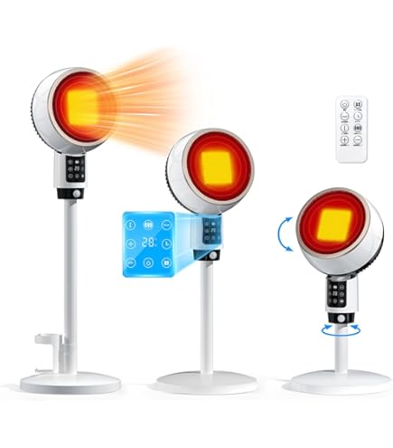 Amazon | セラミックヒーター 3D首振り サーキュレーター式電気ファン