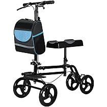 松葉杖いらず ニースクーター 膝用歩行器 バスケット付 Amazon | RINKMO 膝用スクーター 折りたたみ式 ニースクーター