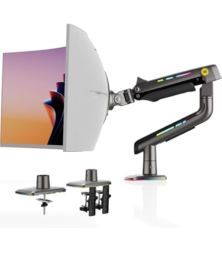 NBERGONOMIC 大型モニターアーム　2-20㎏ 24-57インチ対応 Amazon.co.jp: NB ERGONOMIC 大型モニターアーム 大画面 高耐