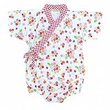 ロンパース 甚平 ベビー 和柄 じんべい カバーオール 綿100％ ホワイト-51521 70