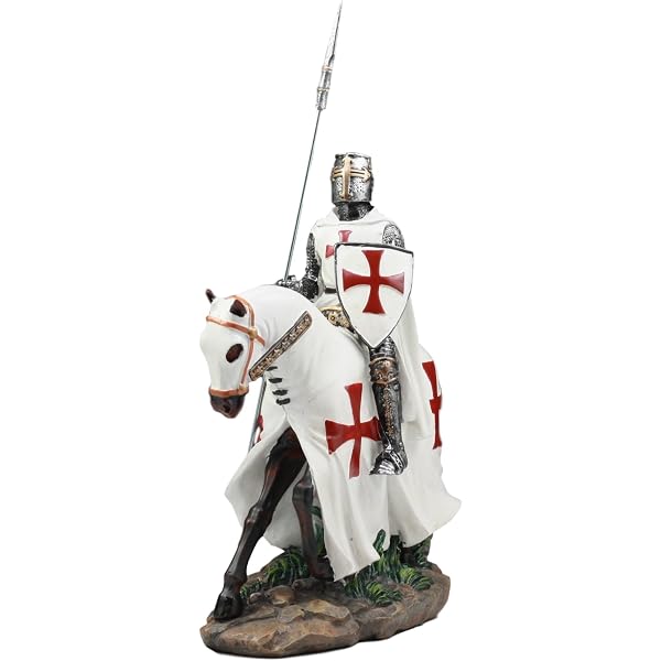 Amazon.co.jp: Ebros Crusader 英国騎士騎士 騎兵馬像 高さ8インチ