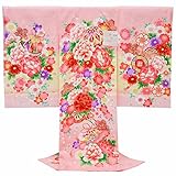 お宮参り 着物 女の子 初着 産着 正絹 鞠 牡丹 ピンク 女児 祝着 一つ身 着物タウン 3370-00578