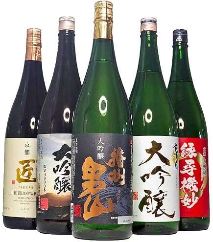 Amazon.co.jp: 純米酒 一升瓶 5本 飲み比べセット 日本酒 1800ml 澤