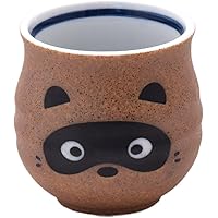 美濃焼 信楽たぬき福型寿司湯呑 270ml AM-MR045