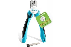 BOSHEL Dog Nail Clippers - Dog Nail Trimmers for Large Dog with Quick Sensor - Pet Nail Clippers for Dogs - Heavy Duty Pet Nail Trimmer with Safety Guard & Dog Nail File Safe at Home Grooming