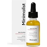 Minimalist Aha 25% + Pha 5% + Bha 2% Peeling Solution For Glowing Skin, Smooth Texture and Pore Cleansing Weekend Facial Exfo