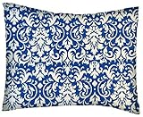 SheetWorld Crib / Toddler Percale Baby Pillow Case - Royal Damask - Made In USA by sheetworld