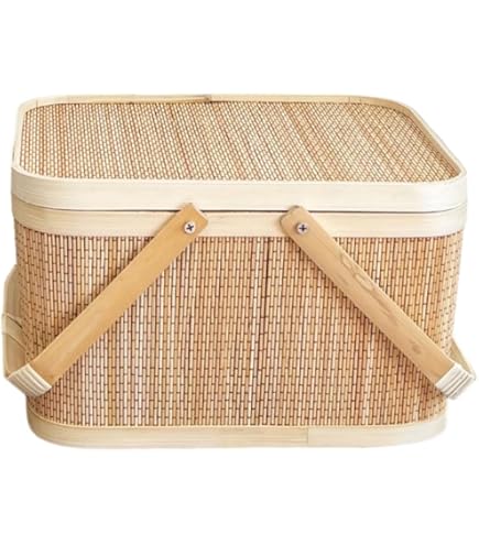 Amazon.co.jp: HUAOSN 折りたたみピクニックバスケット ポータブル