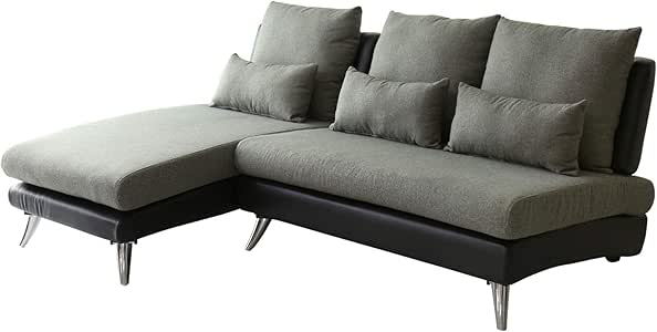 Amazon Doris ソファー 3人掛け 幅190 カウチソファ レザー ファブリック ブラック グレー プルミエ ソファ カウチ オンライン通販