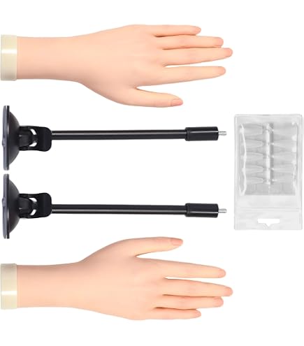 Amazon.co.jp: アクリルネイル用練習手 練習用ハンドマネキン ネイル用