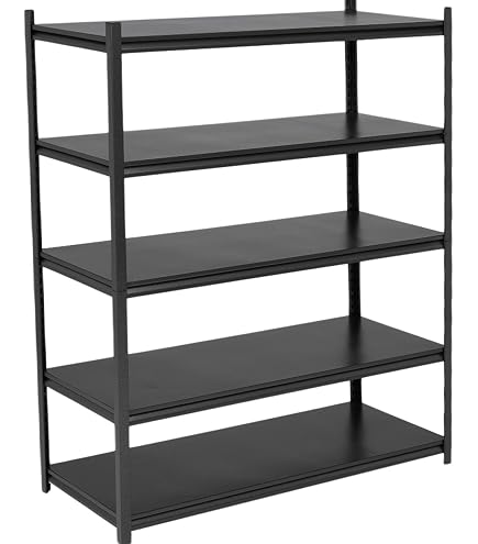 Amazon｜スチールラック メタルラック 幅150cm 5段 ホワイト 幅約150