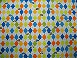 SheetWorld Fitted Square Playard Sheet 37.5 x 37.5 (Fits Joovy) - Argyle Blue Transport - Made In US