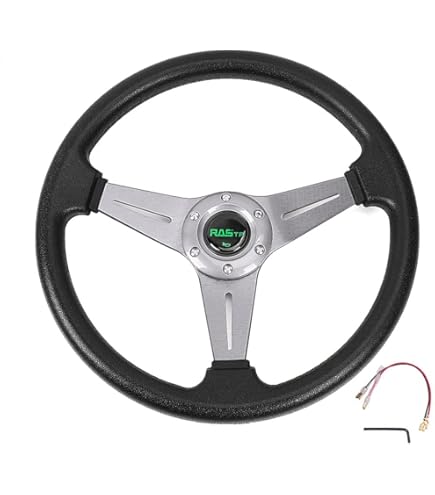 28パイ　ステアリング　シルバー Amazon | ステアリング 28Φ PVCレザー シルバースポーク