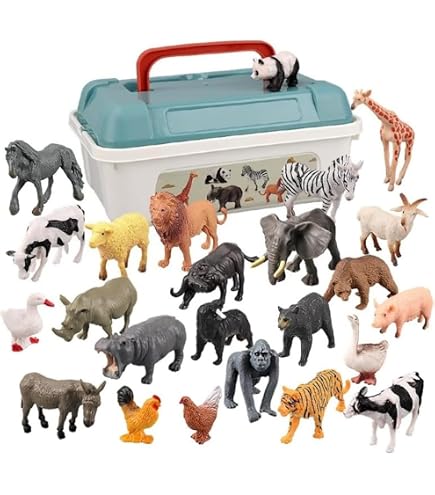 Amazon.co.jp: YWHT動物フィギュアセット 12/22/34個入り 動物園 知育