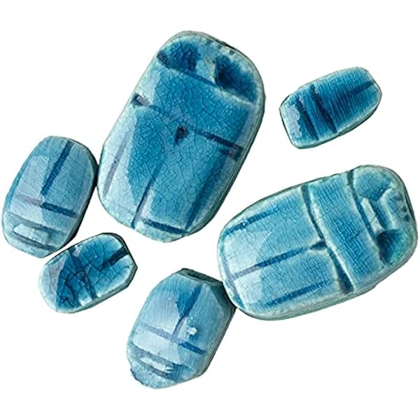 Amazon.co.jp: エジプト製 - 1.5インチ スカラベビーズ - 手彫りの