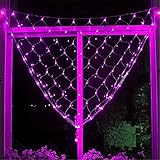 W-ONLY YOU-J クリスマスはピンク、星はLEDツリーサボテン中庭装飾された結婚式のパーティーの2mx2m 144（白）8モードを点灯ネットライトを点灯します
