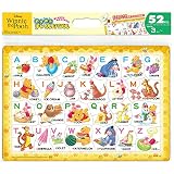 テンヨー(Tenyo) チャイルドパズル ディズニー プーさんとABCであそぼう! 52ピース こども向けパズル DC-52-172 抗菌コート おかたづけ専用カバー付き 4才以上