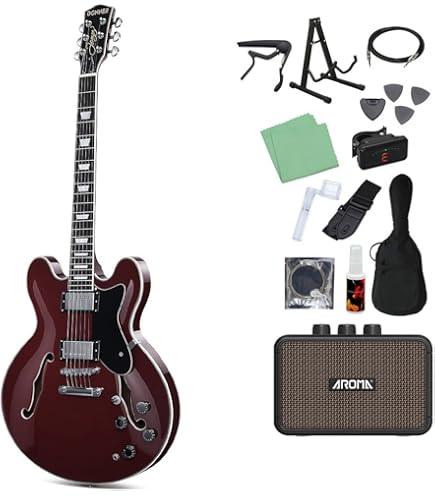 Donner DJP-1000 セミアコ ES335タイプ程度良 Donner DJP-1000 Black (ブラック) エレキギター セミアコギター