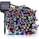 ソーラー イルミネーションライト ストリングライト 屋外 クリスマス ツリー led 飾り ライト アウトドア 完全防水 ガーデン ハロウィン 50M 500球 自動点灯/消灯 学園祭 装飾 8点灯モ