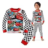 (ディズニー) Disney カーズ 長袖パジャマ 黒白チェック 男の子 USディズニーストア (3歳(95-100cm)) [並行輸入品]