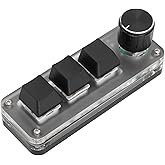 Programmable Macro Keyboard, 3 Keys Red Switch RGB Backlit Mini Custom Keyboard, Mechanical Game Shortcut Keyboard, Plug and 