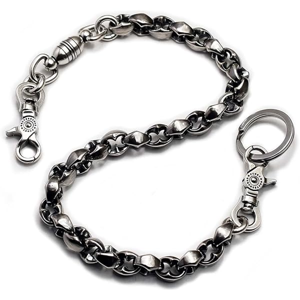 Amazon.co.jp: シルバー925 ウォレットチェーン クロス ナスカン S字