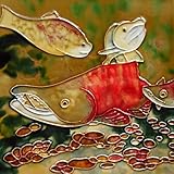 Tile Craft salmon ceramic art tile 8 x 8 inches with easel back [並行輸入品]