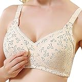 Plus Nao(プラスナオ) 授乳ブラジャー 授乳ブラ ノンワイヤー 前あき ホック式 コットン リボンプリント マタニティブラジャー ママ 産後 インナー ブラジャー単品 イエロー 80B