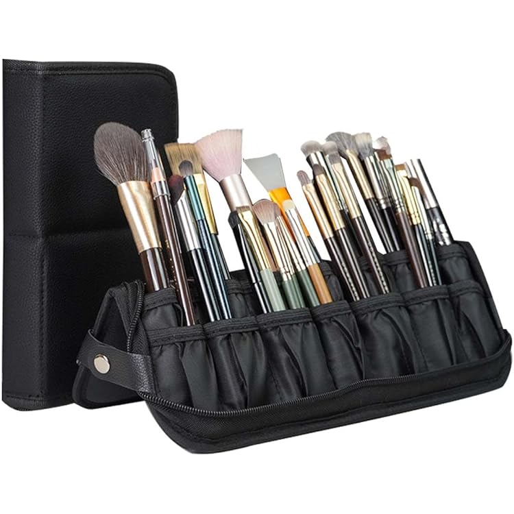Amazon | メイクブラシケース大容量 40本以上収納可能 プロ用 メイク