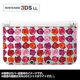 Nintendo 3DS LL 専用 カバー ケース （ ハード ) ニンテンドー ローズ ピンク レッド 赤 透明 クリア ばら