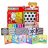 meibeileベビーおもちゃソフト布Reading Booksベッドスカートfor Toddlers学習図形の色ベビーベッドCrib double sides 105 cm
