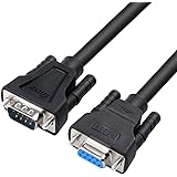 DTECH RS232C シリアル ケーブル 1.5m クロスケーブル ヌルモデムケーブル D-Sub9ピン オス - D-Sub9ピン メス DB9 Null Modem Cable
