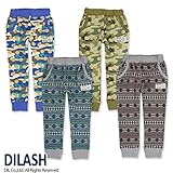 (ディラッシュ) DILASH 秋'15 ネイティブ幾何柄＆迷彩ドット柄スウェットパンツ 140 迷彩ラベンダー