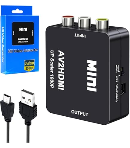 Amazon | RCA to HDMI変換コンバーター AV to HDMI 1080P/720P切り替え