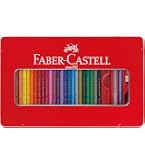 Amazon | ファーバーカステル FABER-CASTELL 水彩色鉛筆 72色 赤缶
