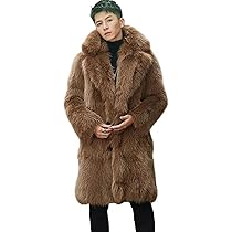 Amazon | [Taopagii] 大きいサイズ 毛皮コート メンズ 長袖
