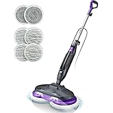 Alfabot Steam & Scrub Automatic Steam Mop with Rotating Mop Pads, Steam cleaner, LED Headlights, 6 Scrub Pads, Large Tank, Sw