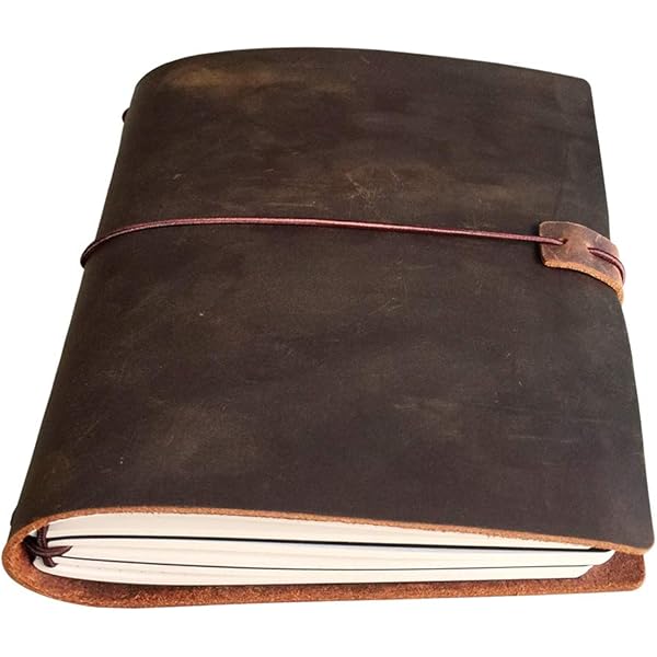 A5 Leder Notizbuch Ringbuch Nachfüllbar aus Echtleder - 22x15 cm - 6