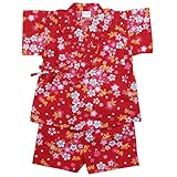 《盛夏 甚平》(ジンベイ) 日本製ベビー女児 リップル生地金魚総柄甚平スーツ 90cm/RE NO.OG-75570