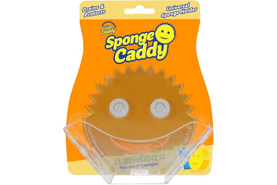 Scrub Daddy Sponge Caddy Universal Household Sponge Holder - In Sink Sponge Holder with Dual Suction Cups - for Scrub Daddy a
