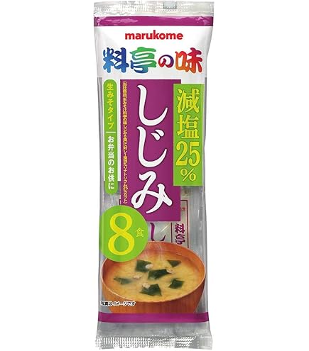 Amazon | マルコメ 生みそ汁 料亭の味 わかめ 減塩 即席味噌汁 12食×12