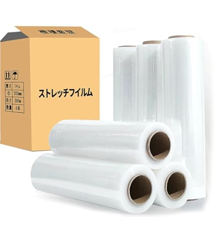 Amazon.co.jp: ストレッチフィルム 300mm×500m15μ 相当品 厚み 12μ