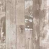 Brewster 347-20132 Heim Taupe Distressed Wood Panel Wallpaper [並行輸入品]
