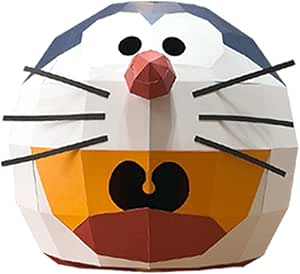 Amazon Co Jp ドラえもんブルーファットアニマルペーパーモールドヘッドギア シンプルな手作りマスク 大人と子供のための創造的な活動小道具 Color A ホーム キッチン