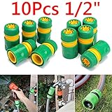 KING DO WAY 10pcs 1/2'' 散水コネクタ 蛇口 ホース 設置簡単 プラスチック ガーデン 家庭菜園