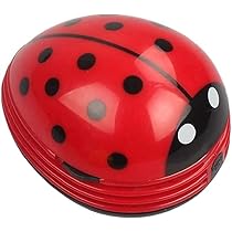 HONBAY Mini Mushroom Vacuum Cleaner - Cute Portable Desk & Keyboard Dust Sweeper (Red)